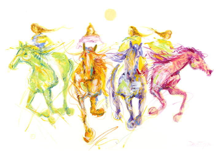 They Ride Colorful Horses